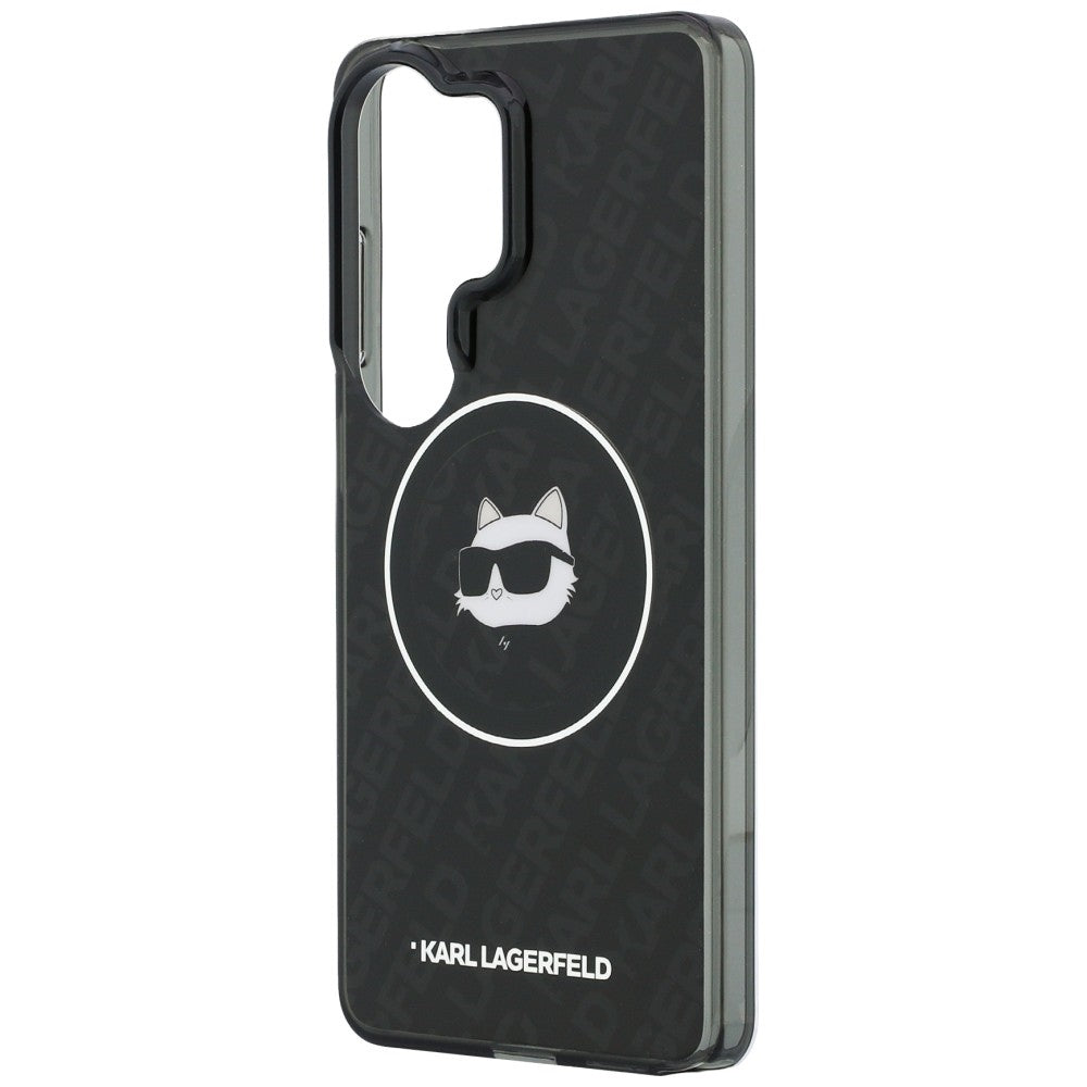 MagSafe futrola za Samsung Galaxy S26 Ultra S948, Karl Lagerfeld, IML Choupette Head on KL Repeated Logo, Crna