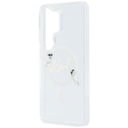 MagSafe futrola za Samsung Galaxy S26 Ultra S948, Karl Lagerfeld, IML Choupette Karl Script Logo, Bijela