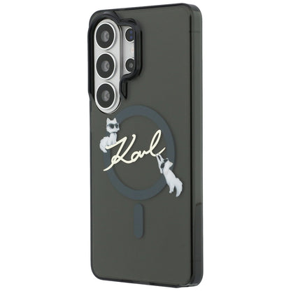 Futrola MagSafe za Samsung Galaxy S26 Ultra S948, Karl Lagerfeld, IML Choupette Karl Script Logo, Crna