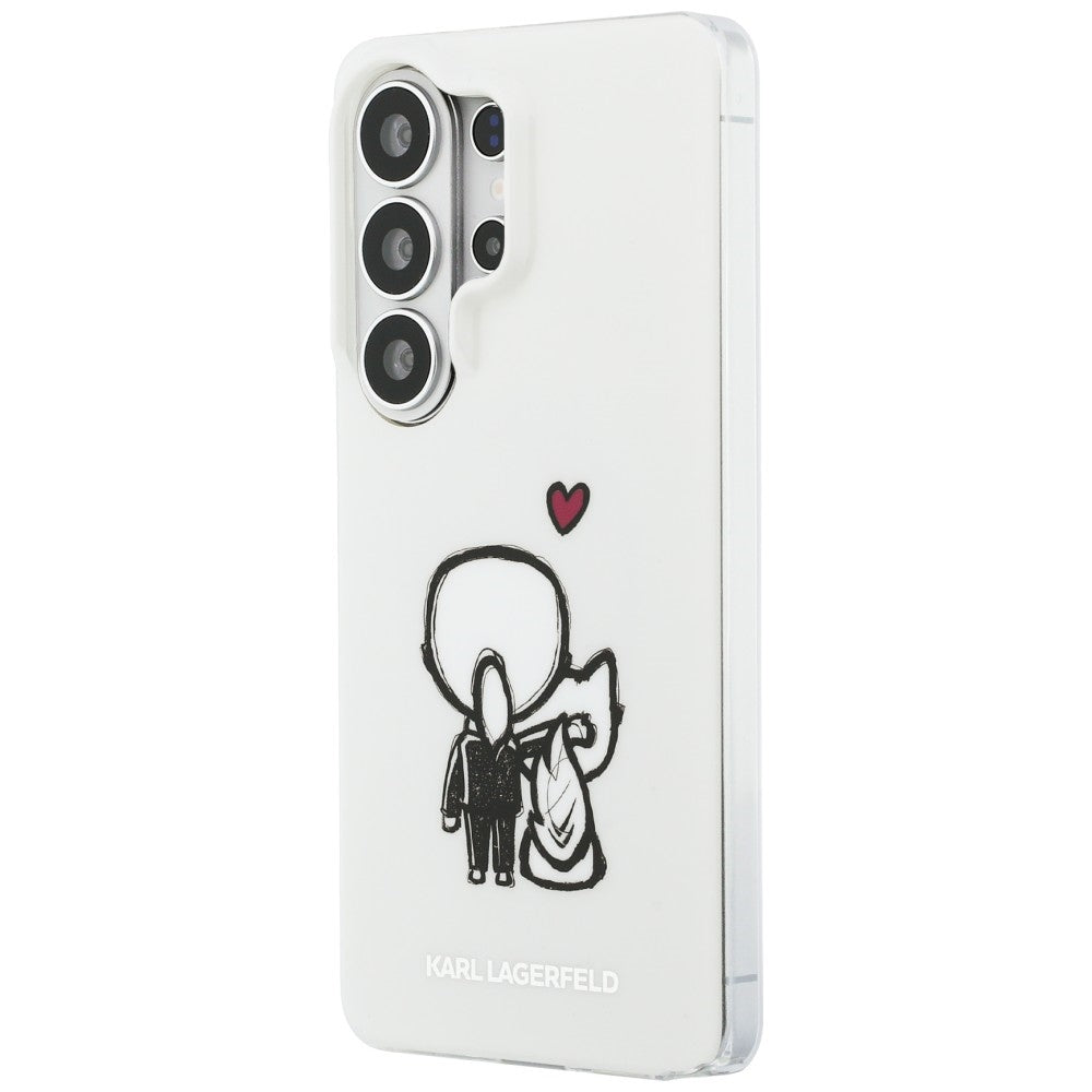 MagSafe futrola za Samsung Galaxy S26 Ultra S948, Karl Lagerfeld, IML Karl & Choupette Back Logo, Bijela
