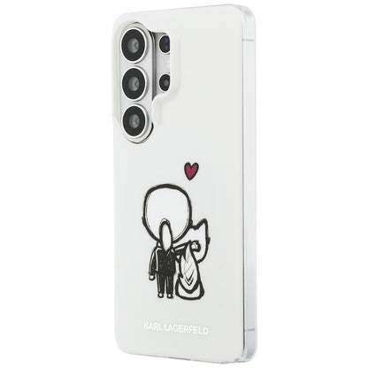 MagSafe futrola za Samsung Galaxy S26 Ultra S948, Karl Lagerfeld, IML Karl & Choupette Back Logo, Bijela