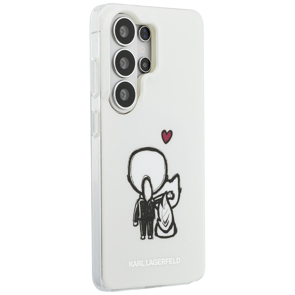MagSafe futrola za Samsung Galaxy S26 Ultra S948, Karl Lagerfeld, IML Karl & Choupette Back Logo, Bijela