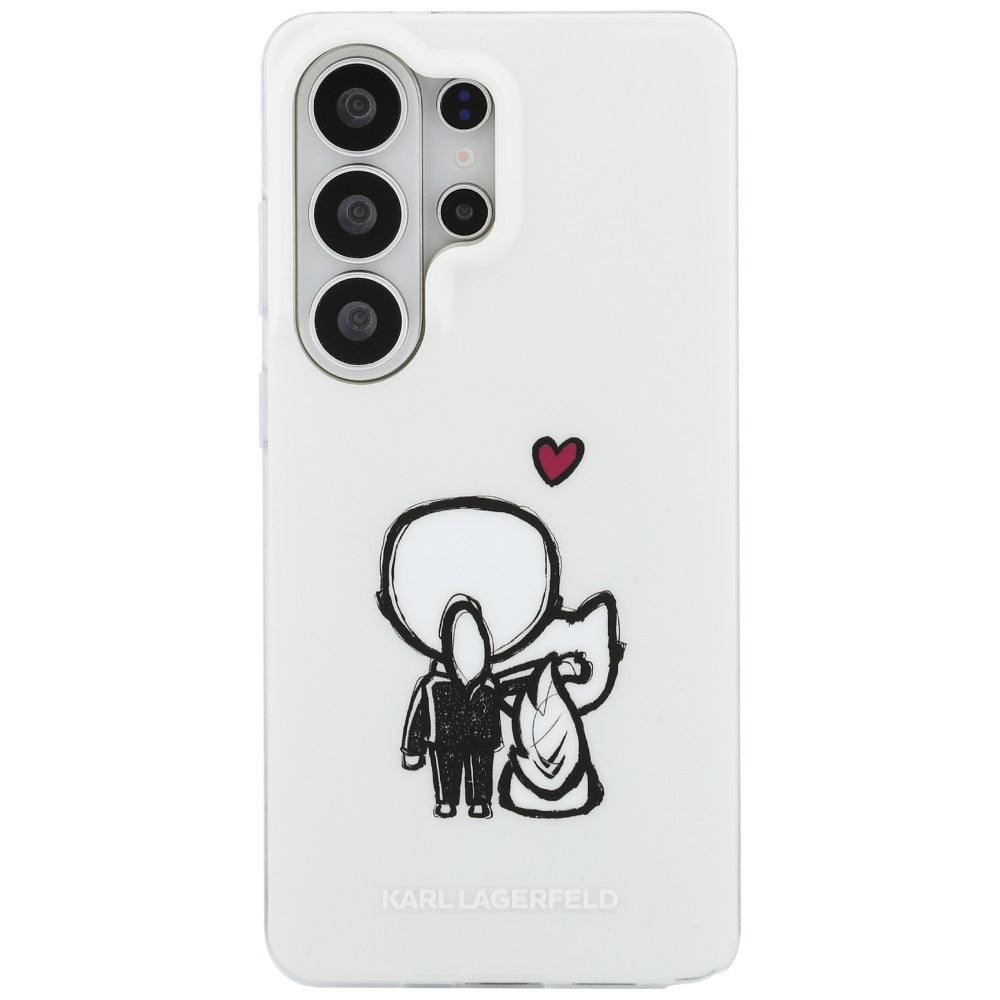 MagSafe futrola za Samsung Galaxy S26 Ultra S948, Karl Lagerfeld, IML Karl & Choupette Back Logo, Bijela