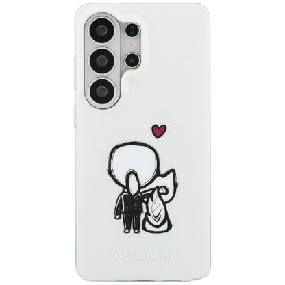MagSafe futrola za Samsung Galaxy S26 Ultra S948, Karl Lagerfeld, IML Karl & Choupette Back Logo, Bijela