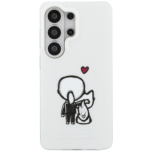 MagSafe futrola za Samsung Galaxy S26 Ultra S948, Karl Lagerfeld, IML Karl & Choupette Back Logo, Bijela