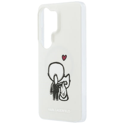 MagSafe futrola za Samsung Galaxy S26 Ultra S948, Karl Lagerfeld, IML Karl & Choupette Back Logo, Bijela