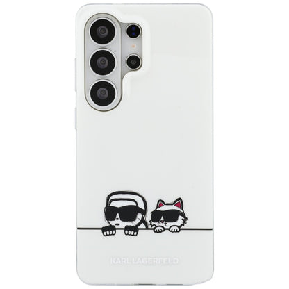 Futrola MagSafe za Samsung Galaxy S26 Ultra S948, Karl Lagerfeld, IML Karl & Choupette Peekaboo Logo, Bijela