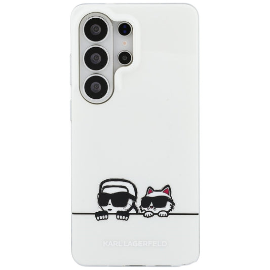 Futrola MagSafe za Samsung Galaxy S26 Ultra S948, Karl Lagerfeld, IML Karl & Choupette Peekaboo Logo, Bijela