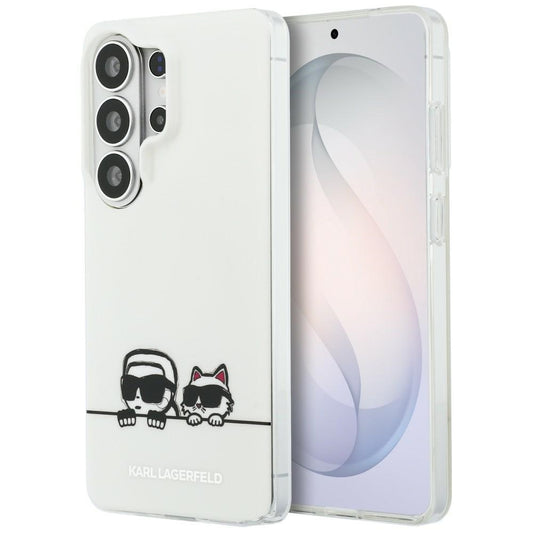 Futrola MagSafe za Samsung Galaxy S26 Ultra S948, Karl Lagerfeld, IML Karl & Choupette Peekaboo Logo, Bijela