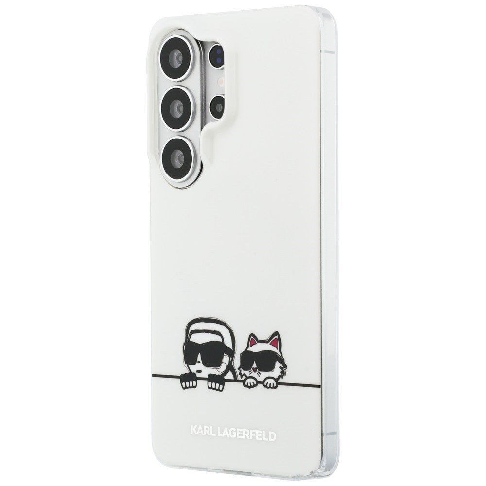 Futrola MagSafe za Samsung Galaxy S26 Ultra S948, Karl Lagerfeld, IML Karl & Choupette Peekaboo Logo, Bijela