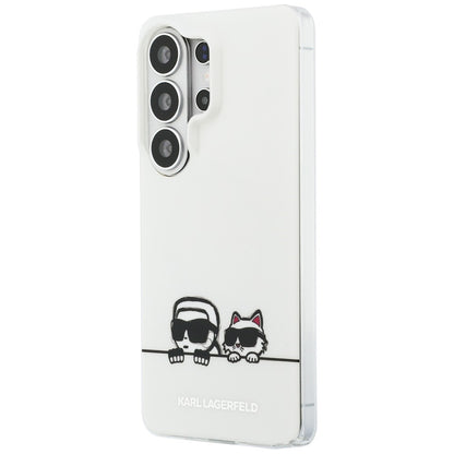 Futrola MagSafe za Samsung Galaxy S26 Ultra S948, Karl Lagerfeld, IML Karl & Choupette Peekaboo Logo, Bijela