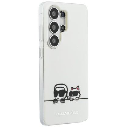 Futrola MagSafe za Samsung Galaxy S26 Ultra S948, Karl Lagerfeld, IML Karl & Choupette Peekaboo Logo, Bijela