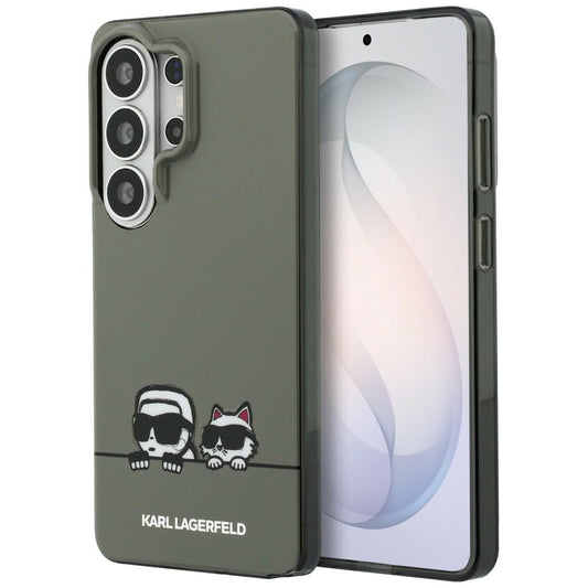 Futrola MagSafe za Samsung Galaxy S26 Ultra S948, Karl Lagerfeld, IML Karl & Choupette Peekaboo Logo, Crna