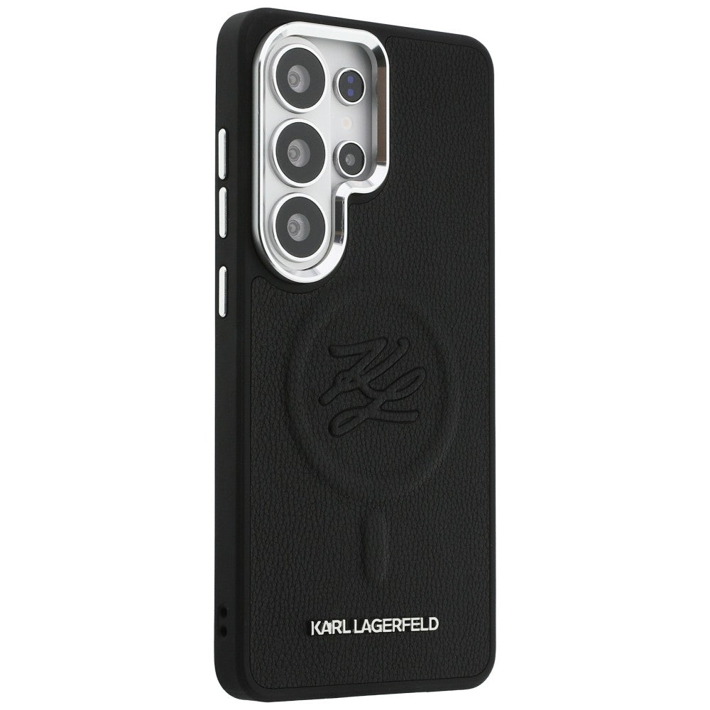 MagSafe futrola za Samsung Galaxy S26 Ultra S948, Karl Lagerfeld, Initial Logo Debossed, Crna