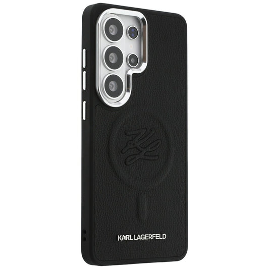 MagSafe futrola za Samsung Galaxy S26 Ultra S948, Karl Lagerfeld, Initial Logo Debossed, Crna