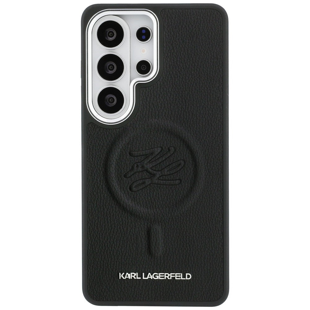MagSafe futrola za Samsung Galaxy S26 Ultra S948, Karl Lagerfeld, Initial Logo Debossed, Crna