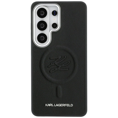 MagSafe futrola za Samsung Galaxy S26 Ultra S948, Karl Lagerfeld, Initial Logo Debossed, Crna