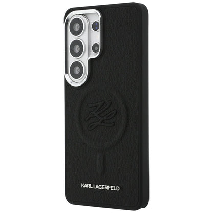 MagSafe futrola za Samsung Galaxy S26 Ultra S948, Karl Lagerfeld, Initial Logo Debossed, Crna