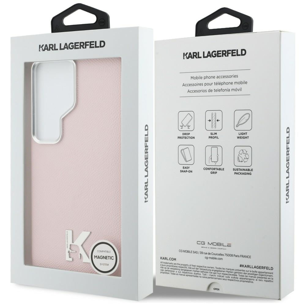 Futrola MagSafe za Samsung Galaxy S26 Ultra S948, Karl Lagerfeld, Karl Head Logo, Roza