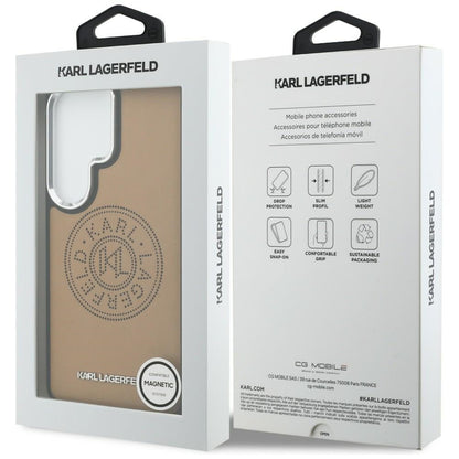 Futrola MagSafe za Samsung Galaxy S26 Ultra S948, Karl Lagerfeld, Karl Round Point Logo, Smeđa