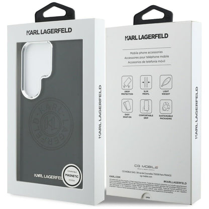 MagSafe futrola za Samsung Galaxy S26 Ultra S948, Karl Lagerfeld, Karl Round Point Logo, Crna