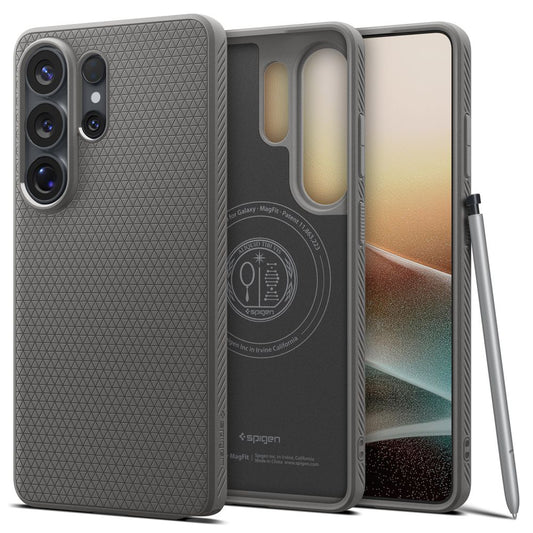 Futrola MagSafe za Samsung Galaxy S26 Ultra S948, Spigen, Liquid Air, Siva ACS10675