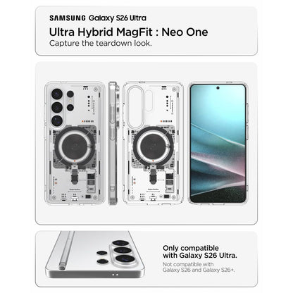 Futrola MagSafe za Samsung Galaxy S26 Ultra S948, Spigen, Ultra Hybrid Neo One, Prozirna ACS11206