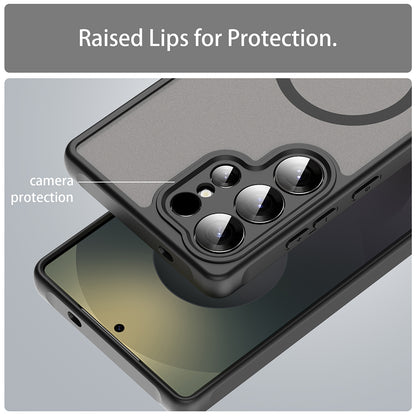 MagSafe maska za Samsung Galaxy S26 Ultra S948, Techsuit, HaloFrost II (Pojedinačni izrezi za kameru), Crna