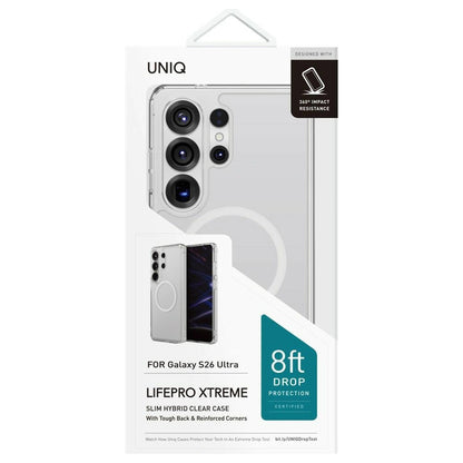 Futrola MagSafe za Samsung Galaxy S26 Ultra S948, UNIQ, LifePro Xtreme MagClick, Prozirna