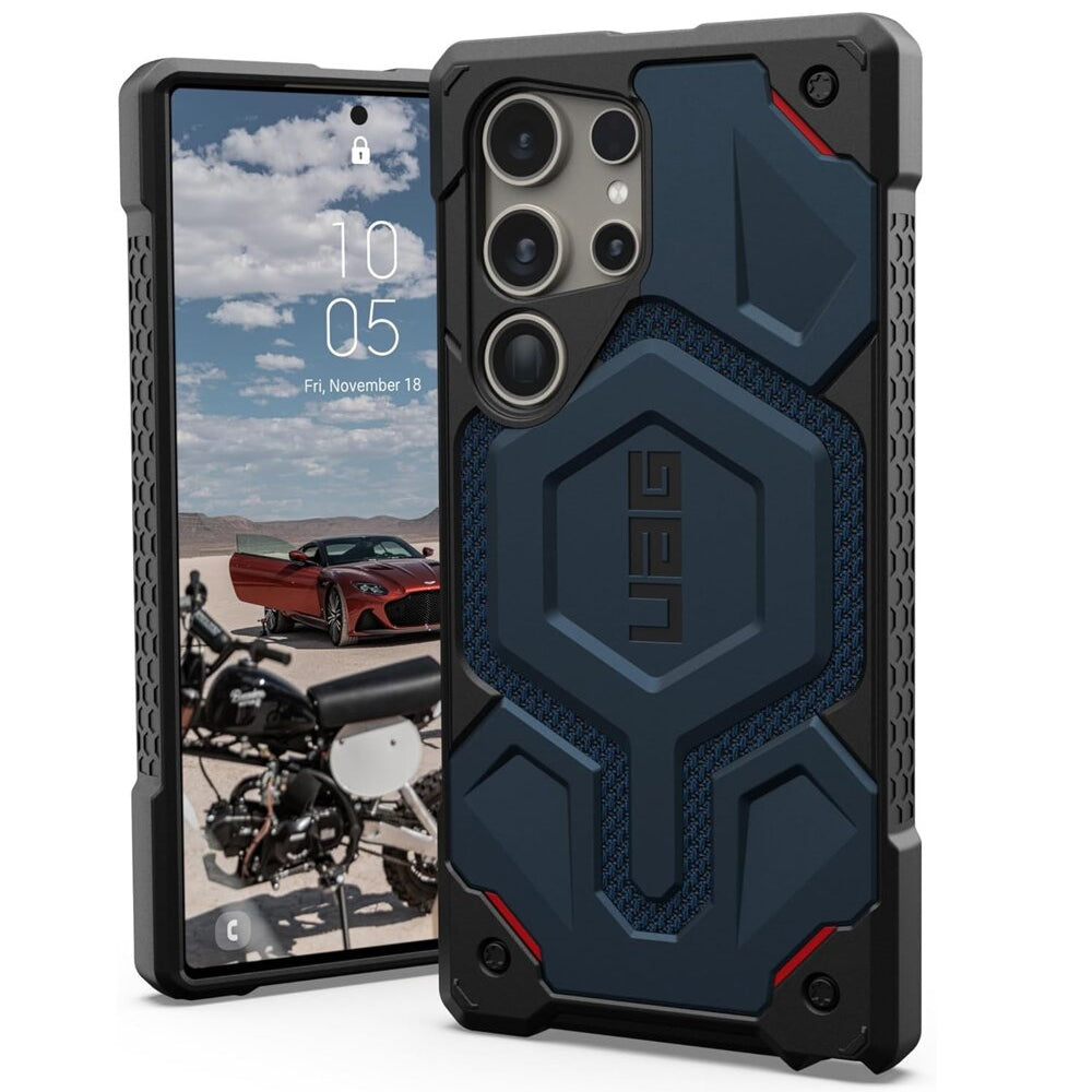 MagSafe maska za Samsung Galaxy S26 Ultra S948, Urban Armor Gear, Monarch Pro Kevlar, tamnoplava
