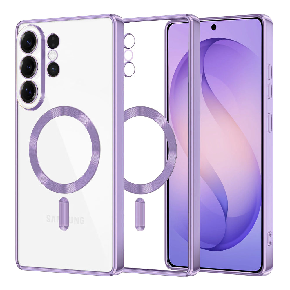 Futrola MagSafe za Samsung Galaxy S26 Ultra S948, Techsuit, Luxury Crystal, Svijetlo Ljubičasta
