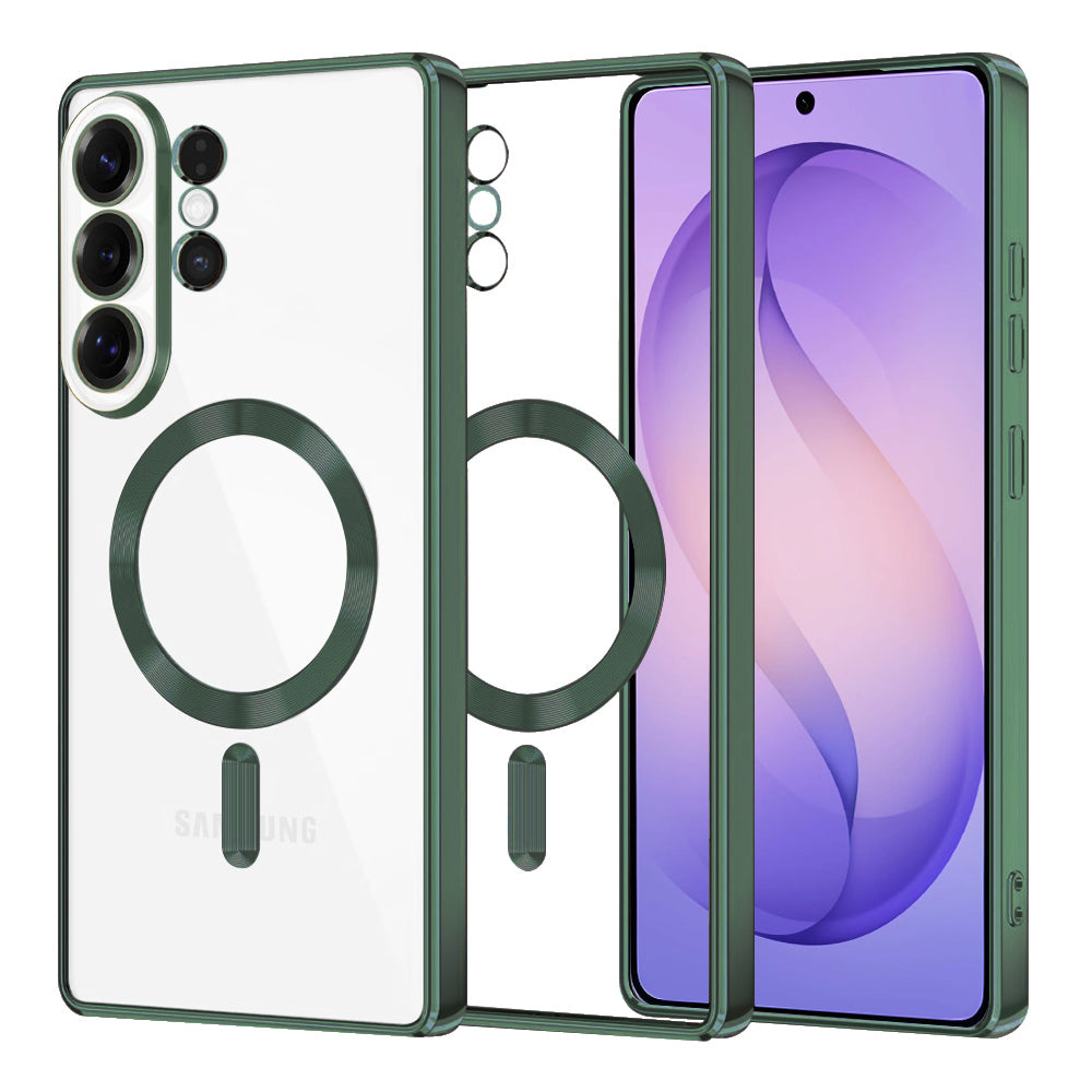 MagSafe futrola za Samsung Galaxy S26 Ultra S948, Techsuit, Luxury Crystal, Tamno Zelena