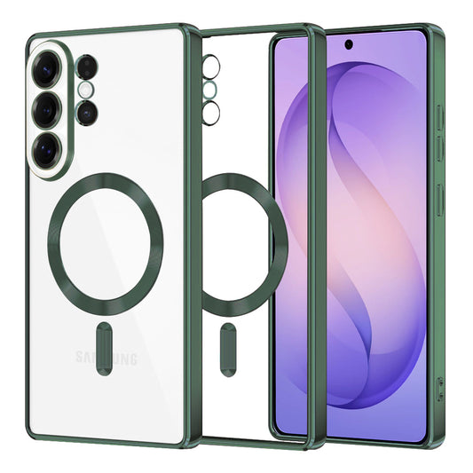 Futrola MagSafe za Samsung Galaxy S26 Ultra, Techsuit, Luxury Crystal, Tamno Zelena