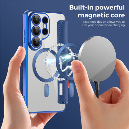 Futrola MagSafe za Samsung Galaxy S26 Ultra, Techsuit, SmartMag Book, Plava
