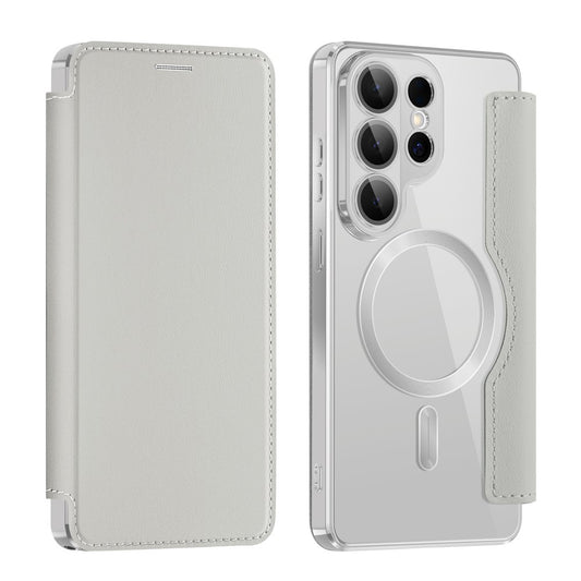 Futrola MagSafe za Samsung Galaxy S26 Ultra, Techsuit, SmartMag Book, Siva