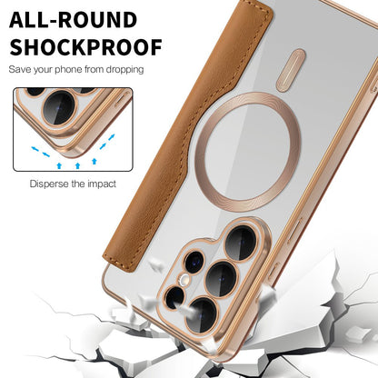 Futrola MagSafe za Samsung Galaxy S26 Ultra, Techsuit, SmartMag Book, Smeđa