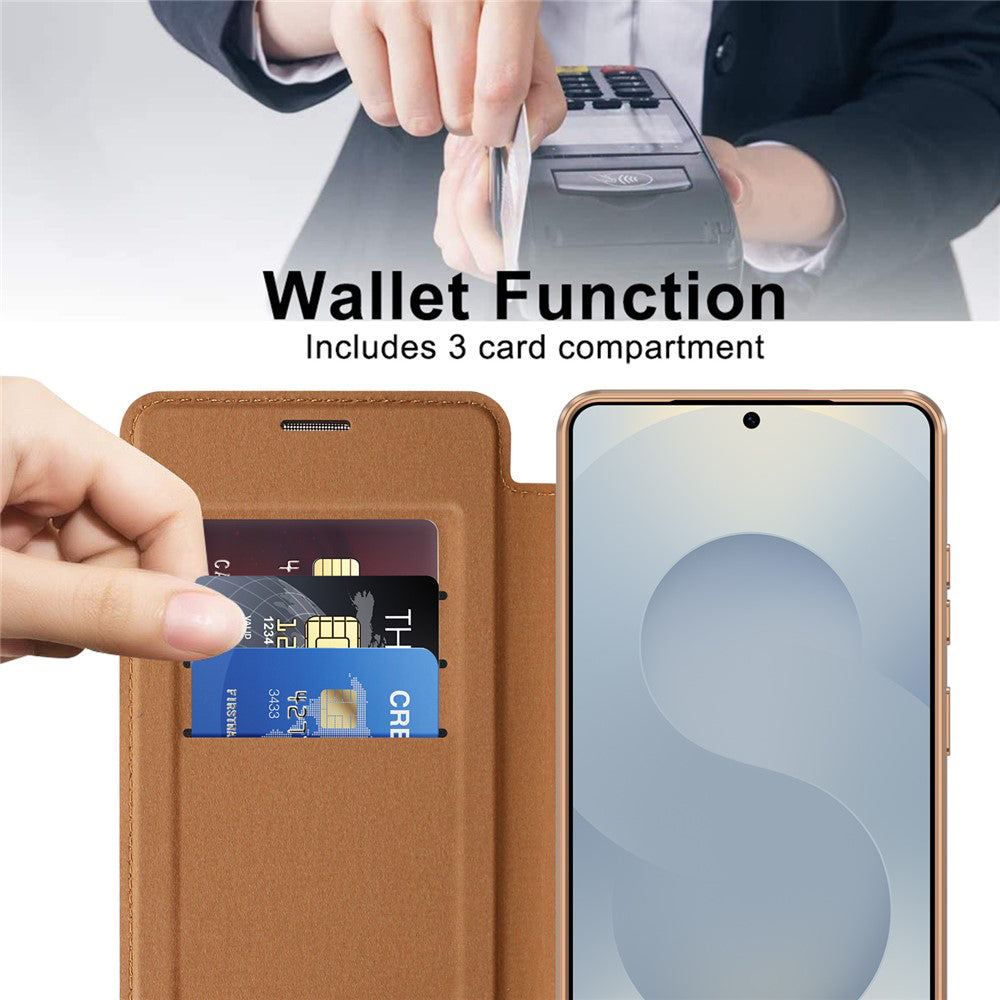 Futrola MagSafe za Samsung Galaxy S26 Ultra, Techsuit, SmartMag Book, Smeđa