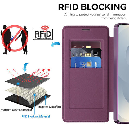 Futrola MagSafe za Samsung Galaxy S26 Ultra, Techsuit, SmartMag Book, Ljubičasta