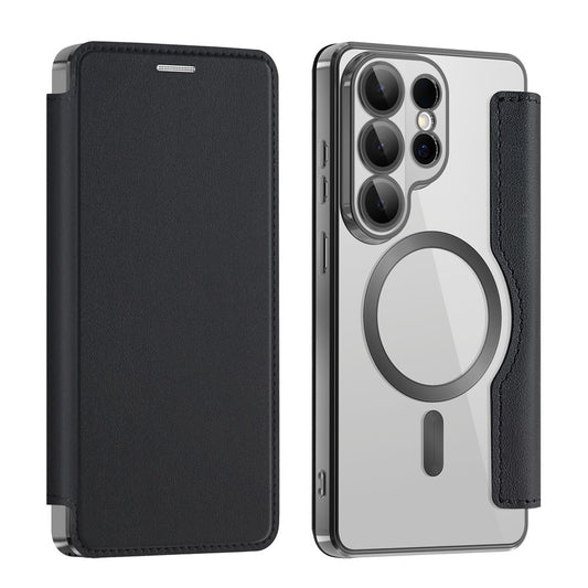 Futrola MagSafe za Samsung Galaxy S26 Ultra, Techsuit, SmartMag Book, Crna