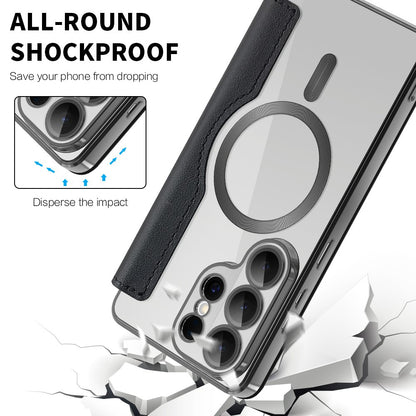 Futrola MagSafe za Samsung Galaxy S26 Ultra, Techsuit, SmartMag Book, Crna