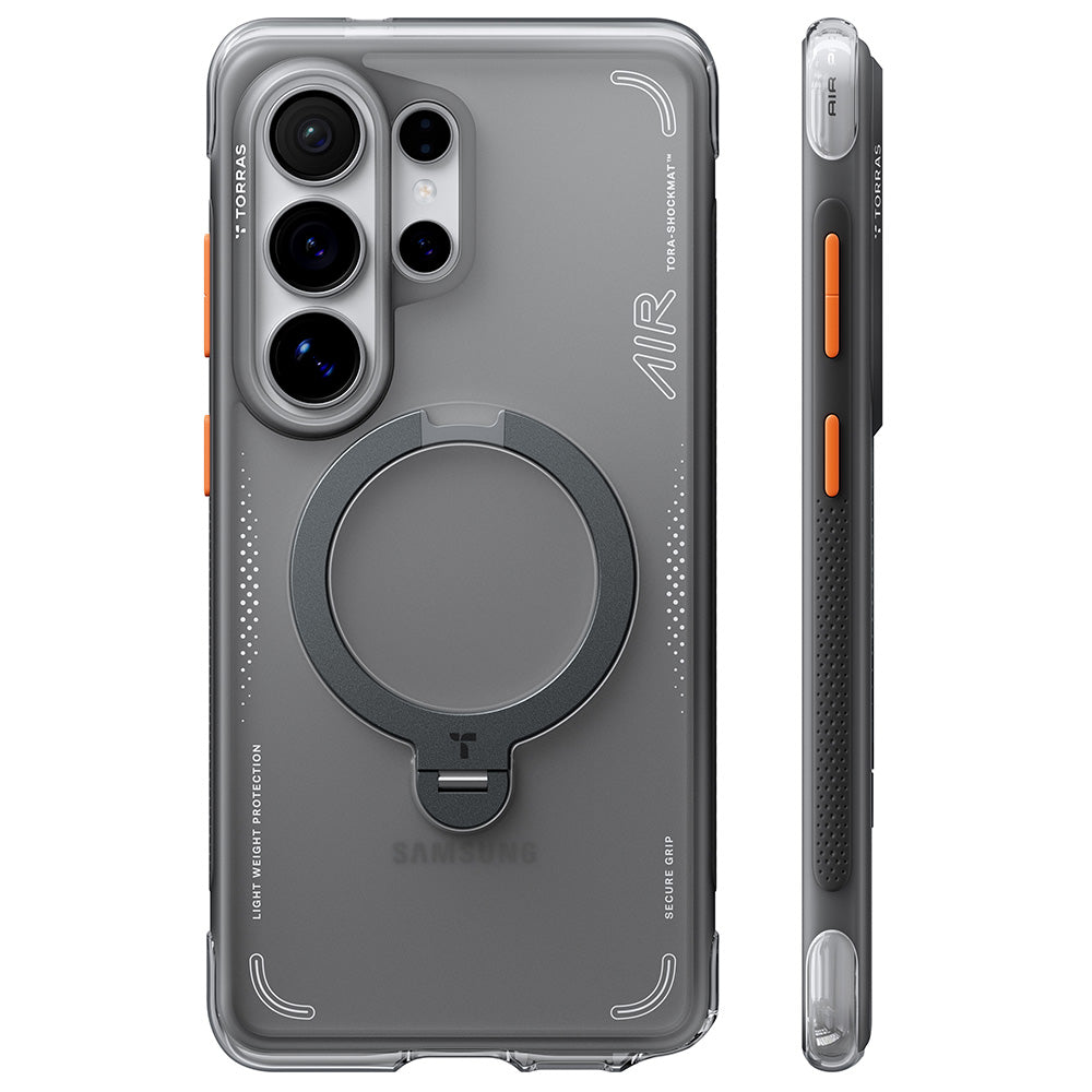 MagSafe futrola za Samsung Galaxy S26 Ultra, Torras, Ostand Spin Air, Siva