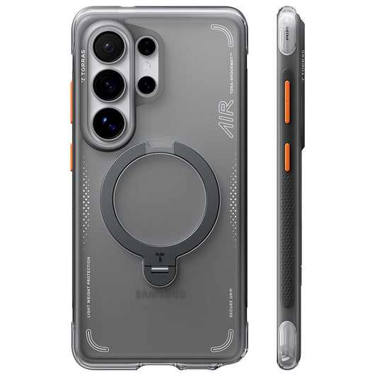 MagSafe futrola za Samsung Galaxy S26 Ultra, Torras, Ostand Spin Air, Siva