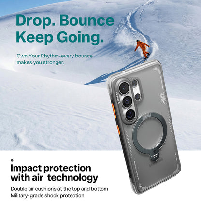 MagSafe futrola za Samsung Galaxy S26 Ultra, Torras, Ostand Spin Air, Siva