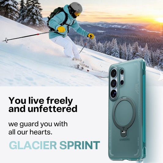 MagSafe futrola za Samsung Galaxy S26 Ultra, Torras, Ostand Spin Air, Zelena