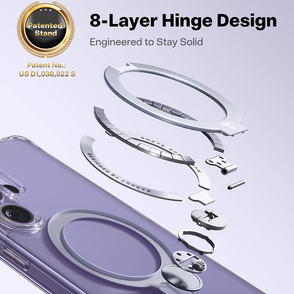 Futrola MagSafe za Samsung Galaxy S26 Ultra, Torras, Ostand Spin, Prozirna