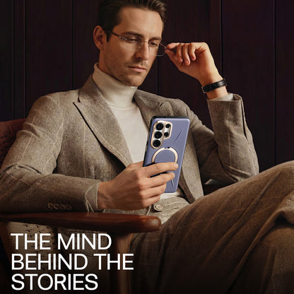 Futrola MagSafe za Samsung Galaxy S26 Ultra, Torras, QPRO Leather, Ljubičasta