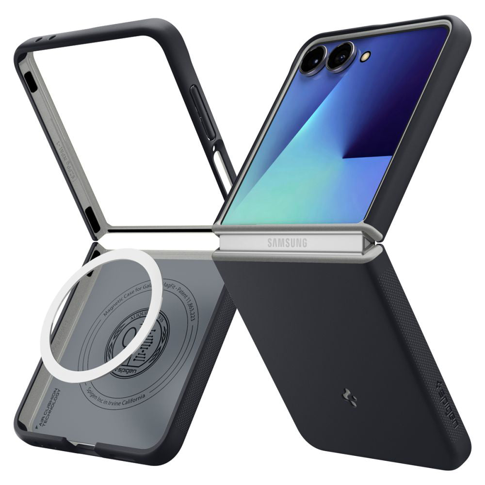Husa MagSafe za Samsung Galaxy Z Flip7 F766, Spigen, Caseology Nano Pop, Crna ACS11158