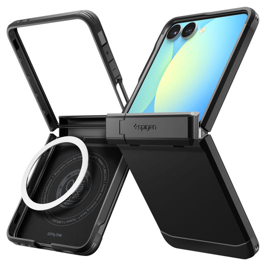 Futrola MagSafe za Samsung Galaxy Z Flip7 F766, Spigen, Tough Armor Pro, Crna ACS09561