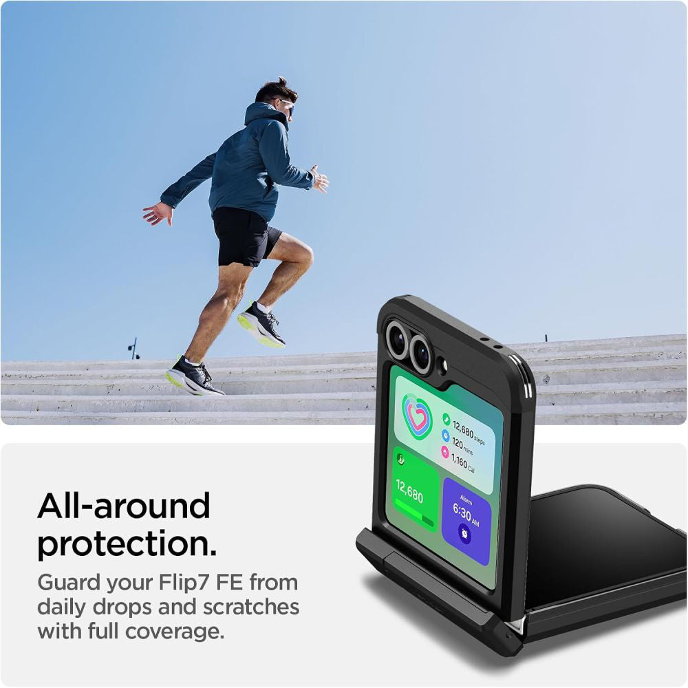 Futrola MagSafe za Samsung Galaxy Z Flip7 FE F761 / Z Flip6 F741, Spigen, Tough Armor Pro, Crna ACS09807