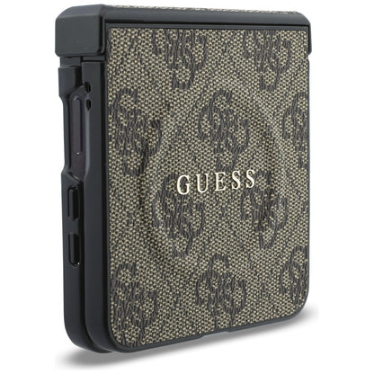 MagSafe futrola za Samsung Galaxy Z Flip8 F776, Guess, 4G Leather Classic, Smeđa